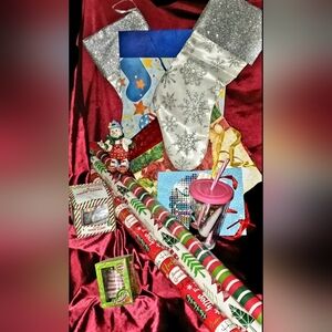 Twelve Piece Christmas Gift Wrapping & Decor Set